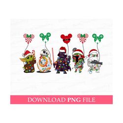 Christmas Best Friends Png, Christmas Balloons and Light Png, Christmas Png, Magical Kingdom Png, Png File For Sublimati