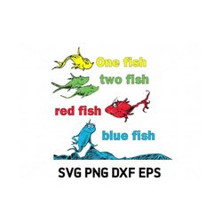 One fish two fish red fish blue fish svg, png, dxf, Cat in the hat svg, png, dxf, Cat in the hat svg file for cut, Cat i