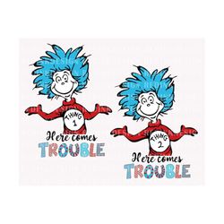 Here Comes Trouble Svg, Little Miss Thing Svg, Teacher Life , Cat Hat Svg, Bundle The Thing, Read Across America, Teache