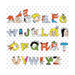 Character Alphabet png, The Cat in The Hat png, The Thing png, Cartoon Letters png, Doodle Letters png, Teacher Gift png