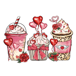 Valentines Coffee Png, Valentine's Day Coffee Png, Valentines Coffee Sublimation Design, Retro Valentine's Day Png