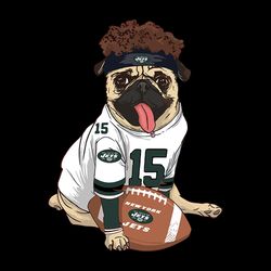 Pug Dog New York Jets Svg, NFL Svg, Sport Svg, Football Svg, Digital download