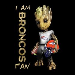Groot I Am Broncos Fan Svg, Denver Broncos Svg, NFL Svg, Sport Svg, Football Svg, Digital download