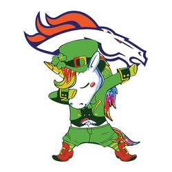 Unicorn St. Patrick's Day Denver Broncos Svg, NFL Svg, Sport Svg, Football Svg, Digital download