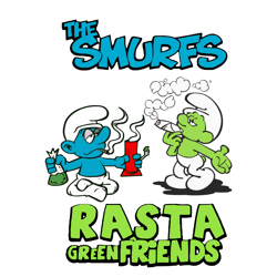 The Smurfs Rasta Green Friends Svg, Cannabis Svg, Cannabis clipart, Weed Svg, Marijuana Svg, Weed Leaf Svg