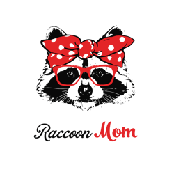 Raccoon Mom Svg, Mother's Day Svg, Mom Gift Svg, Mom Shirt, Mama Svg, Mom Life Svg, Instant Download