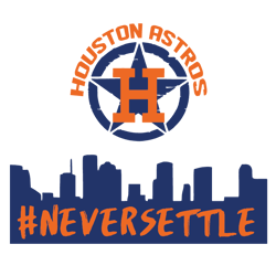 Houston Astros Never Settle Svg, MLB Svg, Baseball Svg, Sport Svg, Instant Download