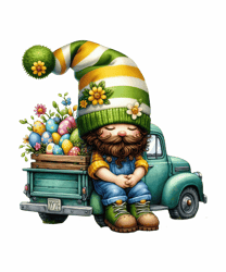 Cute Gnome Easter Day Sublimation PNG, Easter Day Clipart PNG, Happy Easter Day PNG, Digital Download (11)