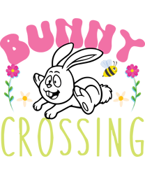 Bunny crossing Svg, Happy Easter Day Svg, Easter Day Svg Cut File, Easter Day Svg Quotes, Digital Download
