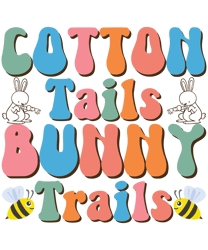Cotton tails bunny trails Svg, Happy Easter Day Svg, Easter Day Svg Cut File, Easter Day Svg Quotes, Digital Download