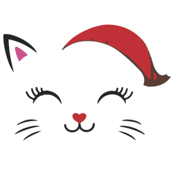 Meowy Christmas Svg, Meowy Catmas Svg, Christmas Cat Svg, Cat Face Svg, Vector Cut file Cricut, Silhouette (5)