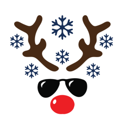 Reindeer sunglasses Svg, Red nose Svg, Christmas Svg, Holidays Svg, Christmas Svg Designs, Digital download