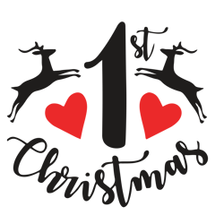 1st christmas Svg, Reindeer Svg, Heart Svg, Christmas Svg, Holidays Svg, Christmas Svg Designs, Digital download