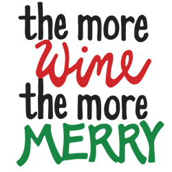 The more wine the more merry Svg, Christmas wine Svg, Holidays Svg, Christmas Svg Designs, Digital download