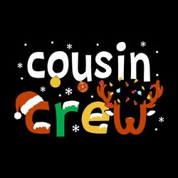 Cousin Crew Svg, Christmas Svg, Matching Christmas Svg, Cousin Christmas svg, Santa Hat, Reindeer Horn, Digital Download