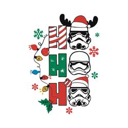 Ho ho ho Star Wars Christmas Svg, Star Wars Svg, Christmas lights Svg, Christmas santa Svg, Digital Download