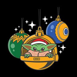 Baby yoda christmas balls Svg, Disney christmas Svg, Star wars christmas Svg, Yoda santa Svg, Digital download