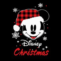 Mickey Mouse Disney Christmas Svg, Mickey Mouse Santa Svg, Buffalo Plaid Svg, Mickey Mouse head Svg, Digital download