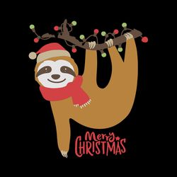 Sloth Merry Christmas Svg, Sloth santa Svg, Christmas Light Svg, Noel Svg, Winter Svg, Holidays Svg, Digital Download