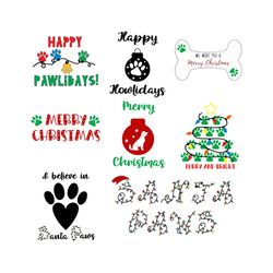 Dog christmas Svg bundle, Dog paw Svg, Funny dog Svg, Christmas lights Svg, Merry Christmas Svg, Dog lover Svg