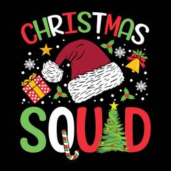 Christmas squad Svg, Christmas clipart, Christmas tree Svg, Mistletoe Svg, Winter Svg, Holidays Svg, Digital Download