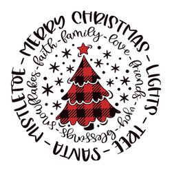 Buffalo Plaid Christmas Tree Svg, Merry Christmas Svg, Christmas Svg, Christmas cut files Svg, Eps, Dxf, Png