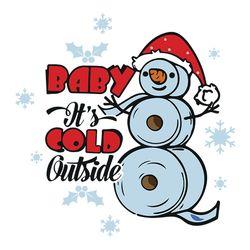 Baby It's Cold Outside Svg, Snowman paper toilet Svg, Snowman clipart, Merry Christmas Svg, Santa Svg, Digital download