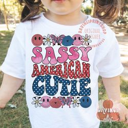 Sassy American Cutie png, 4th of july png, America png,Independence day png, Kids Sublimation, 4th of july Sublimation,