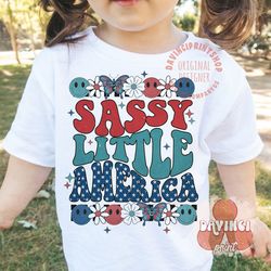 Sassy Little America png, 4th of july png, America png, kids 4th of july png, girls 4th of july png, Girl Sublimation, T