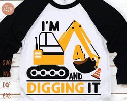 Constructiondhday Boy Svg, Construction Theme Birthday Party Shirt, Birthday Boy Svg, Fourth B