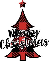 Merry christmas Tree Svg, Buffalo Plaid Christmas Svg, Christmas Svg, Buffalo Plaid logo Svg, Christmas logo, Cut file