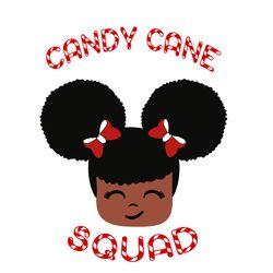 Candy cane squad Svg, Black Girl Christmas Png, Black Woman Png, Afro Woman Christmas Png, Digital download
