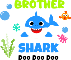 Brother shark Svg, Baby Shark Family Svg, Baby Shark Birthday Family Svg, Shark family svg, Shark Svg, Cut file
