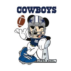Dallas Cowboys Mickey Mouse NFL Svg, Dallas Cowboys Svg, Football Svg, NFL Team Svg, Sport Svg, Digital download