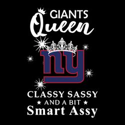 Queen Classy Sassy New York Giants NFL Svg, New York Giants Svg, Football Svg, NFL Team Svg, Sport Svg, Digital download