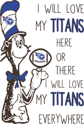 I Will Love My Titans Here Or There, I Will Love My Titans Everywhere Svg, Dr Seuss Svg, Sport Svg, Digital download