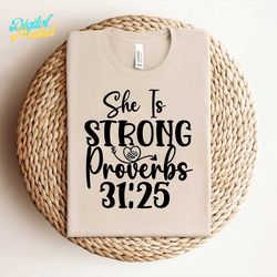 She is Strong Proverbs 31.25 Svg Easter