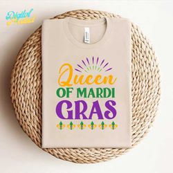 -Queen of Mardi Gras Svg and T-shirt Desi