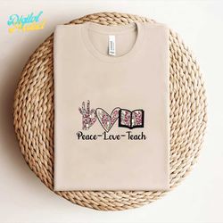 Peace Love Teach Sublimation Watercolor