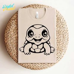 Cute Baby Turtle SVG, Turtle PNG