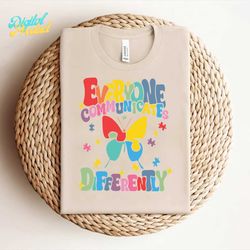 Everyone Communicates Differently Butterfly SVG