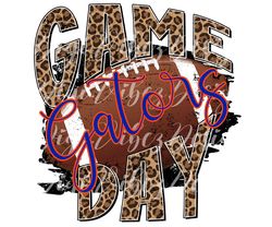 Game Day Leopard Football Gators PNG Digital Download