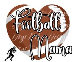 Football Mama Heart PNG Digital Download