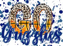 Go Grizzlies Leopard Basketball Splatter PNG Digital Download.