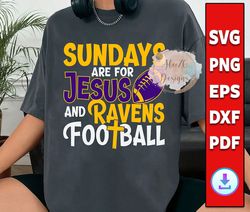 Sundays Are For Jesus And Team Football Svg, Football Svg, Foowball Mascot Svg, Cut Files for Cricut, Silhouette Cut Fil