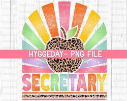 Secretary Png, Sublimation Download, back to school, Teacher, teacher, leopard, cheetah, rainbow, tie dye, sublimate,