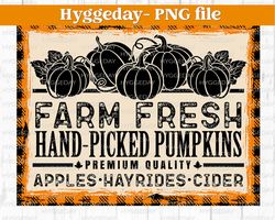 Farm Fresh Pumpkins PNG, Digital Download, Sublimation PNG, Fall, Autumn, dtg, sublimate, plaid,