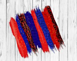 glitter brush stroke background red blue, sublimate download, leopard swash, brush stroke, splash