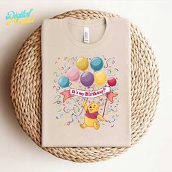 -Groovy Winnie The Pooh Its My Birthday PNG