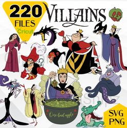 Villains SVG, Villains PNG Clipart, Villains Layered Cricut, printable villain images, Instant Download, Maleficent svg,
